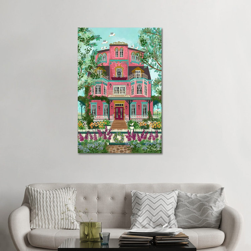 «The Beach House», reproduction d'art sur toile tendue, H 48 po x l 32 po