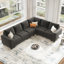 Canapé modulaire en L 5 pièces Shavera-1770076087