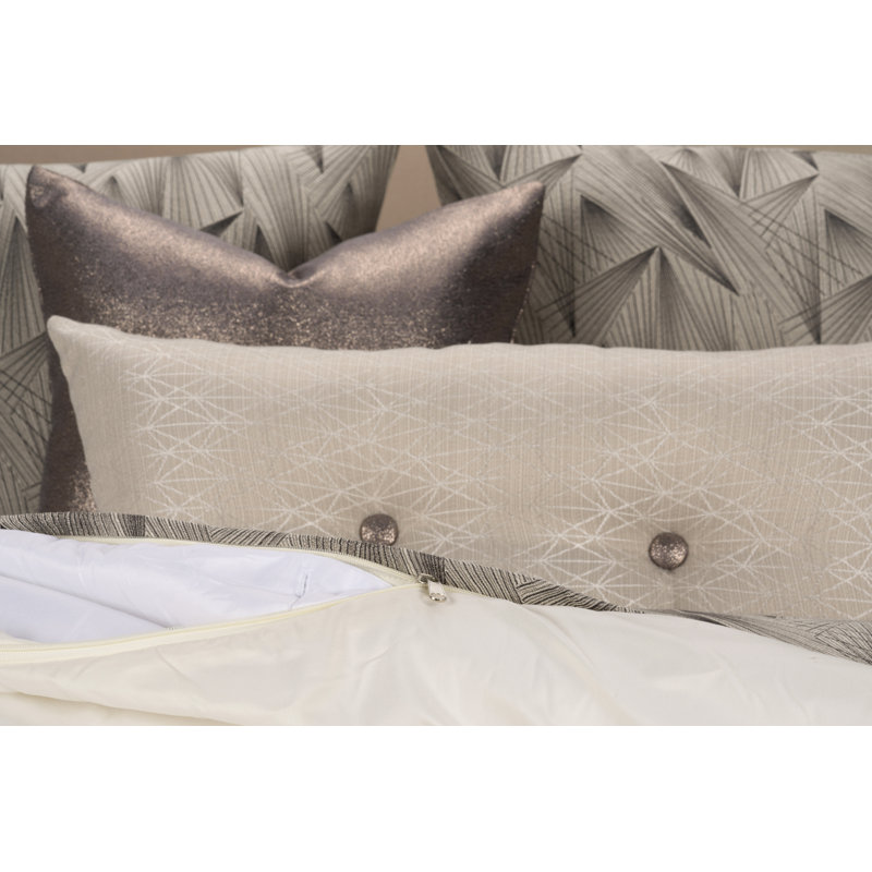 Ensemble de housse de couette Fine Point Luxury, Housse de couette de taille simple + 2 coussins dÃ, Graphite