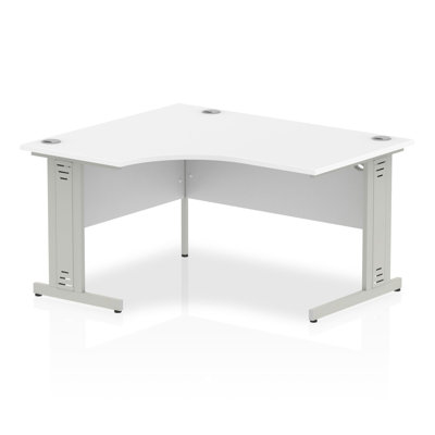 Tibay L-Shaped Metal Base Computer Desk