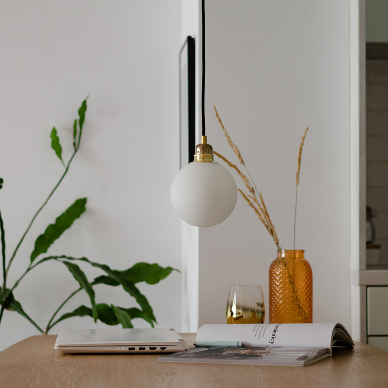 Ruithero 1 - Light Bulb Pendant, Brass/Black, 371.5cm H x 15cm W x 15cm D