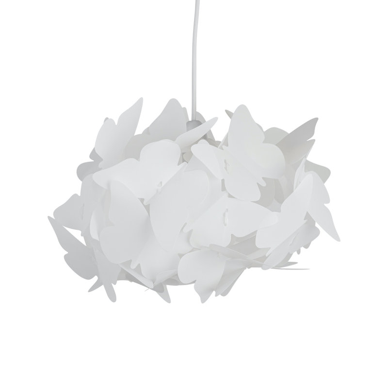 22cm H Plastic Novelty Pendant Shade ( Uno ), White