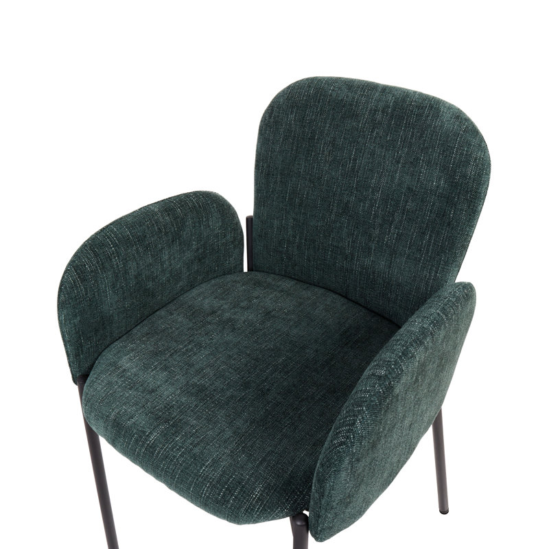 Sidnie 42cm H Upholstered Upholstered Back Armchair, Dark Green