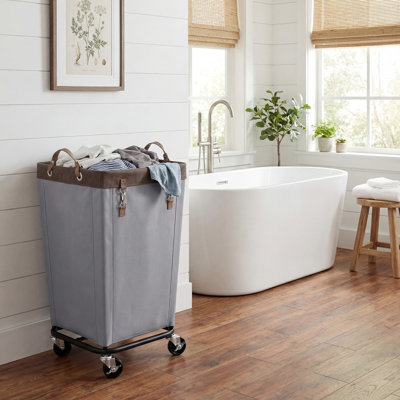 160L Rolling Laundry Basket with Handles, Laundry Hampert with Wheels for Hotel, Home, Closet, Dorm