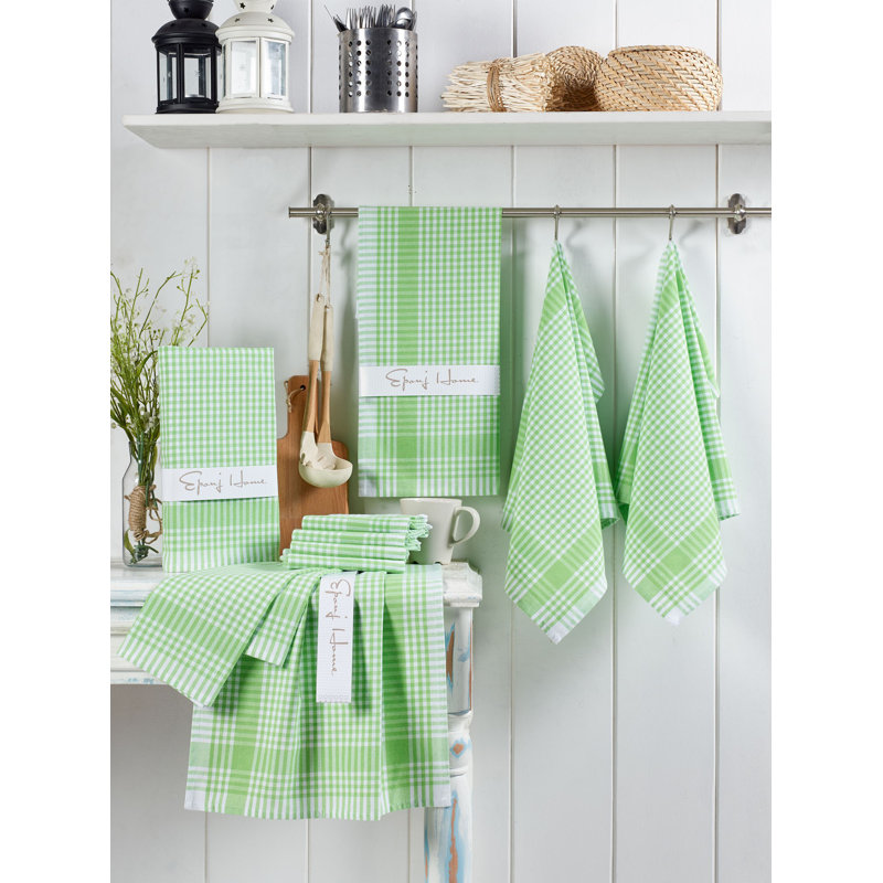 Ensemble de serviettes en coton 10 pièces Woosley, Vert