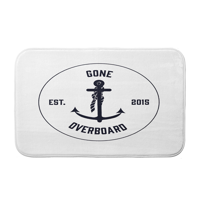 Tapis de bain Emily Gone, l 24 po x L 36 po, Blanc