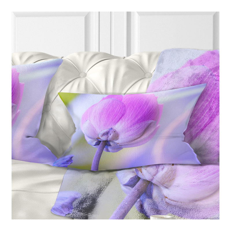 Grand coussin lombaire à fleur lotus