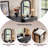 35.43"French-style small solid wood dressing table with mirror