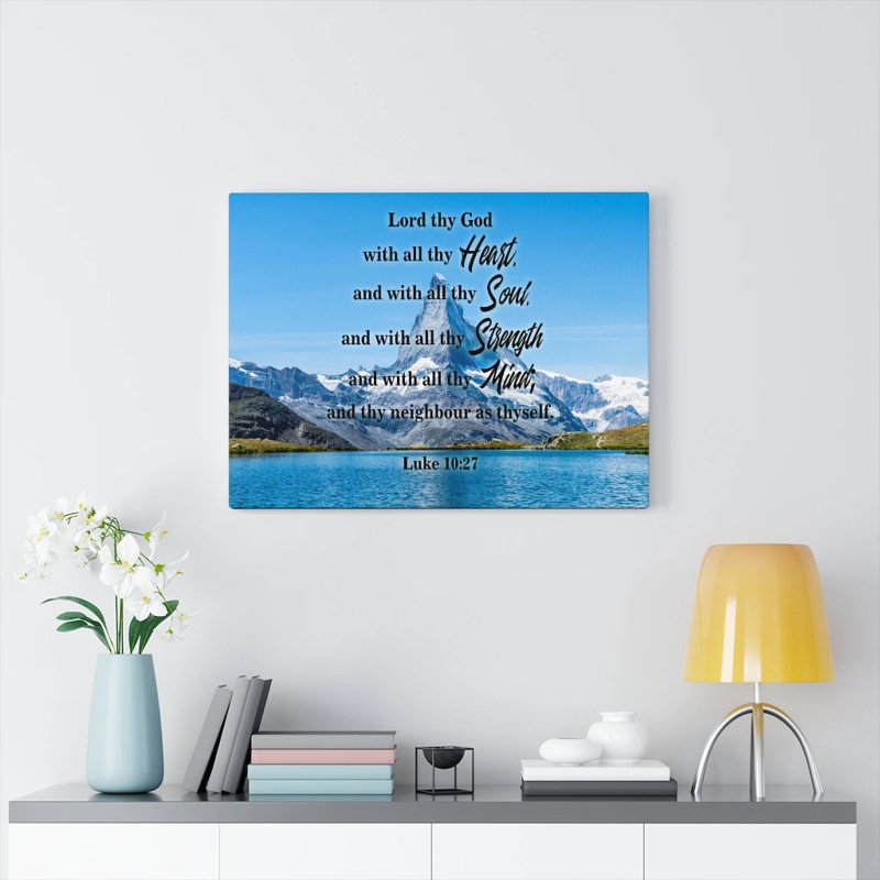 «Lord Thy God» Luc 10: 27, H 12 po x l 16 po x P 1,25 po