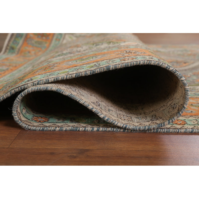 Tapis traditionnel rétro en laine 6 x 9