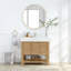 Ensemble de meuble-lavabo simple 35,4 po avec comptoir en pierre et miroir Maho