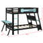 Lit superposé double pour bureau avec ports USB et rangement perforé-1858579419-1858579420
