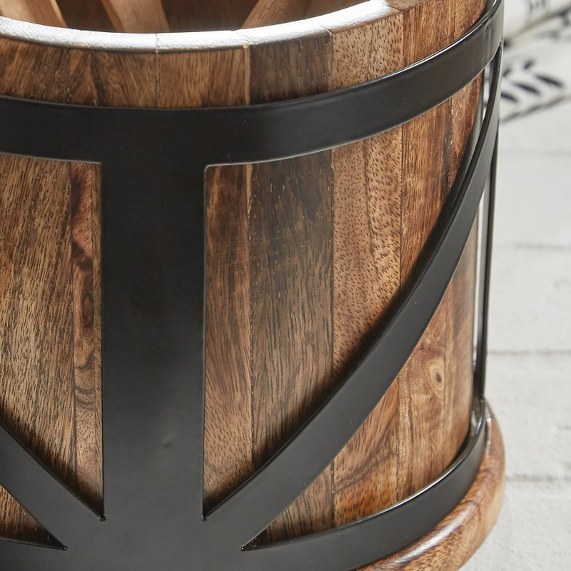 Metal Round Utensil Crock