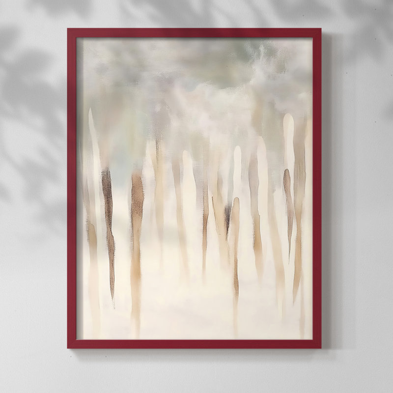 Série ABSTRACT DCC-XXIV - reproduction encadrée de qualité supérieure - prête à être accrochée - aucun clou requis, Rouge