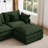3-Seater Comfy Cloud Couches with Movable Ottoman-1405754212