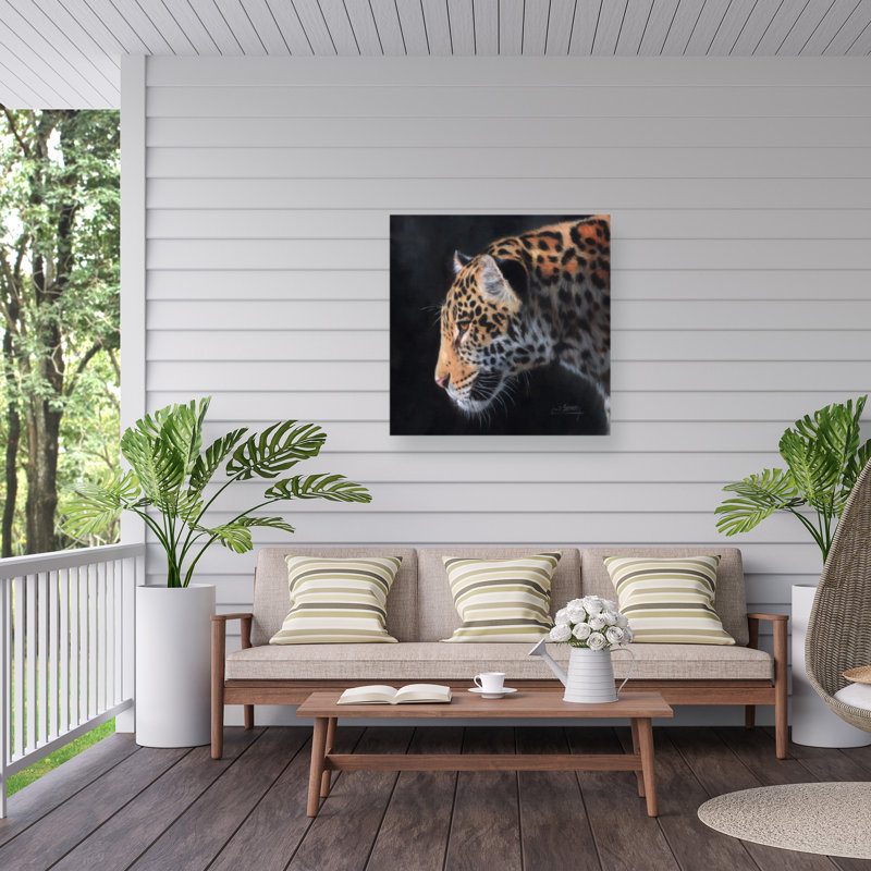 Toile d'extérieur David Stribble Jaguar Portrait, H 14 po x l 14 po