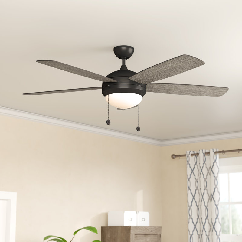Stembridge 52'' Ceiling Fan with LED Lights, Aged Pewter, LED