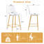 Tabourets de bar modernes de 25,6 po de hauteur comptoir avec sièges transparents et cadres en métal-720376865-720376864