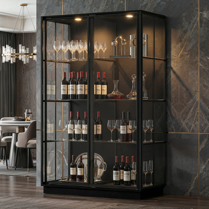 74.8”H Large Pantry Cabinet Display Case