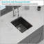 Évier de bar à quartz - Comptoir de cuisine en granite noir 15 x 20 po avec accessoires