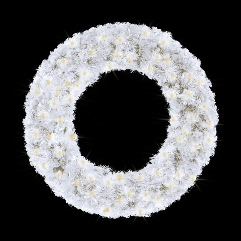 Fausse couronne lumineuse, H 10 po x l 48 po x P 48 po, Blanc chaud