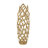 Bodo Gold Aluminum Metal Coral Cutout Coral Decorative Vase, 10" x 10" x 40"-695286578-678916529