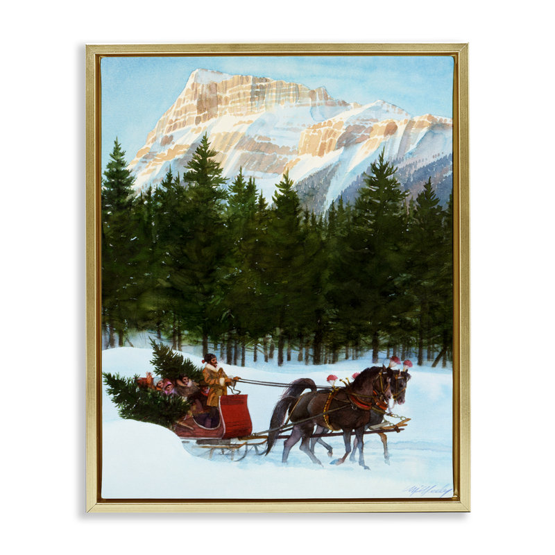 Cadre flottant en traîneau transportant des arbres, design par Wind River Studios, H 31 po x l 25 po