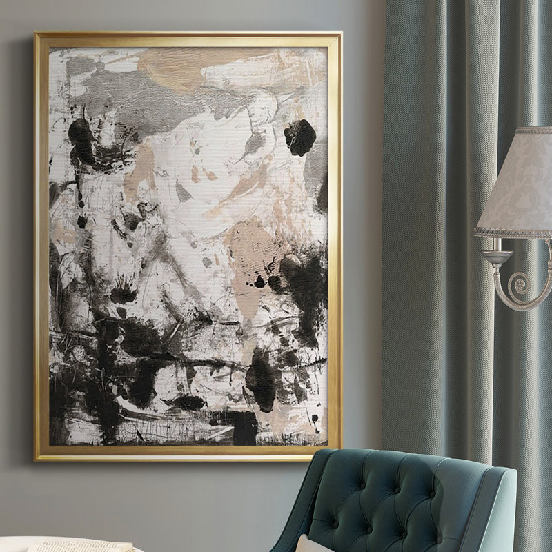 Disarray I, reproduction encadrée de qualité supérieure - prête à être accrochée, Or, H 42,5 po x l 30,5 po x P 1 po