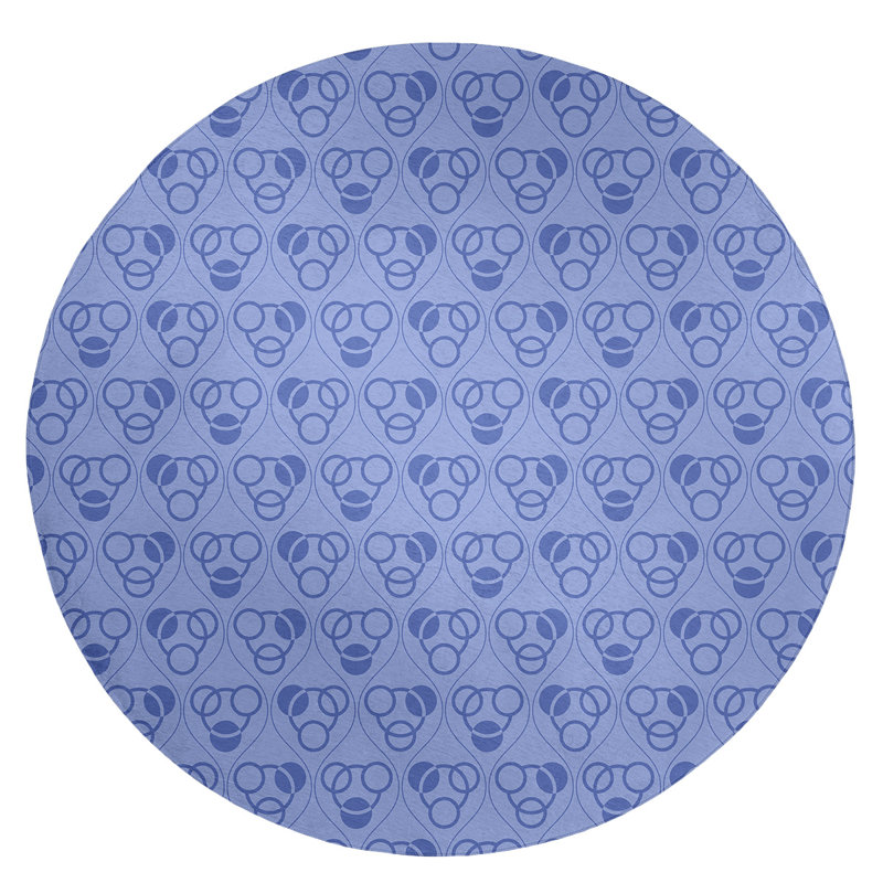Chenille Geometric Indoor Rug, Round 5'