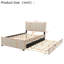 Lit plateforme en velours avec lit gigogne simple Modern-1433504584-1433504585