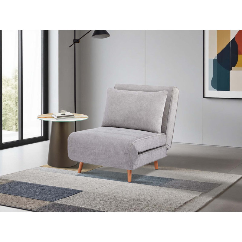 Canapé-lit - Fauteuil-lit d'appoint sans accoudoirs 3 en 1, Gris clair