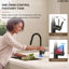  Robinet d'évier de cuisine extractible, robinet de cuisine à poignée simple avec base DEL-102806758
