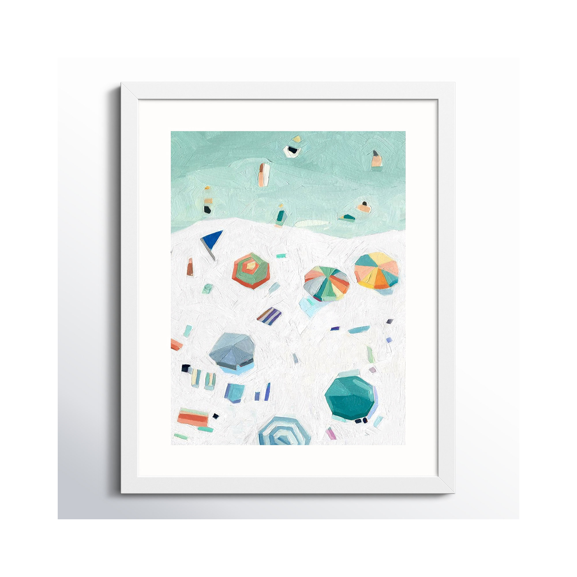 Beach Vista II by Emma Scarvey, 21" H x 17" W, White Framed Paper