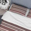 Ensemble de housse de couette en microfibre brun / blanc 3 pièces