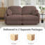 Canapé modulaire en chenille avec coussins ronds, coussins de dossier matelassés et assise profonde Chenille-216749093
