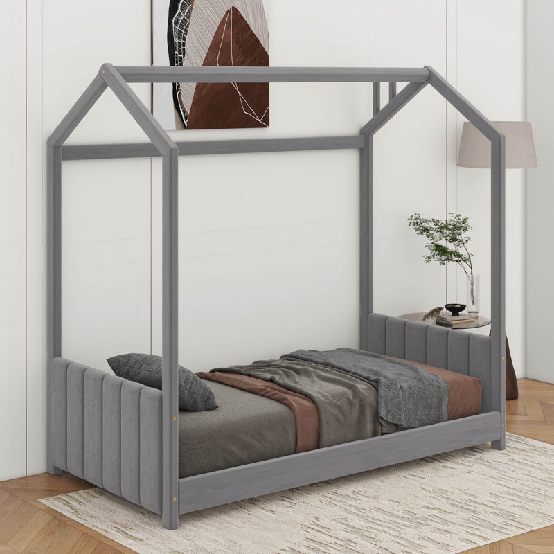 Lit en bois Velvet House, Lit simple
