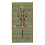 Distressed Homage Hand Knotted Wool Animal Print Area Rug