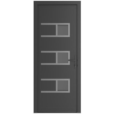Avant en métal pré-suspendu | Manux gris anthracite 8933 | Portes de bureau commerciales et résidentielles, garage, l 30 po x H 80 po, à gauche