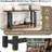 Modern Minimalist Table With Industrial-Style Metal Accents, Pine Wood, And Open Shelf - Black U-Style Entryway Feet, Storage Gray-1612720938