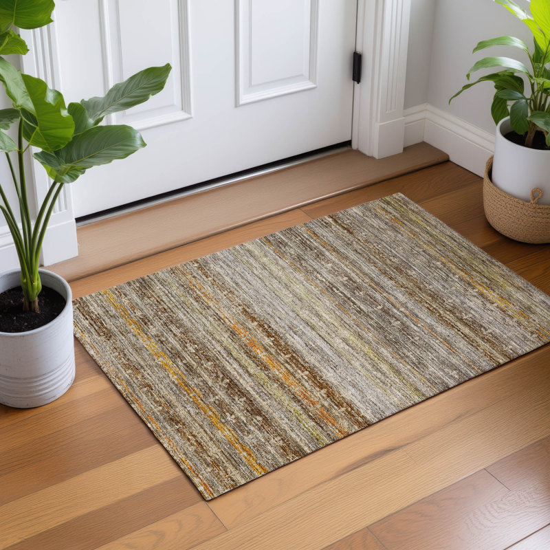 Tapis à rayures Christie, Chocolat, 1 pi 8 po x 2 pi 6 po