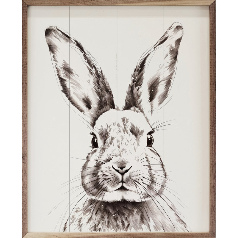 Simple Rabbit White, 40" H x 24" W x 1" D