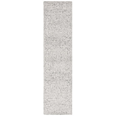 Zaher Hand Tufted Wool/Cotton Oriental Rug in Gray/Ivory