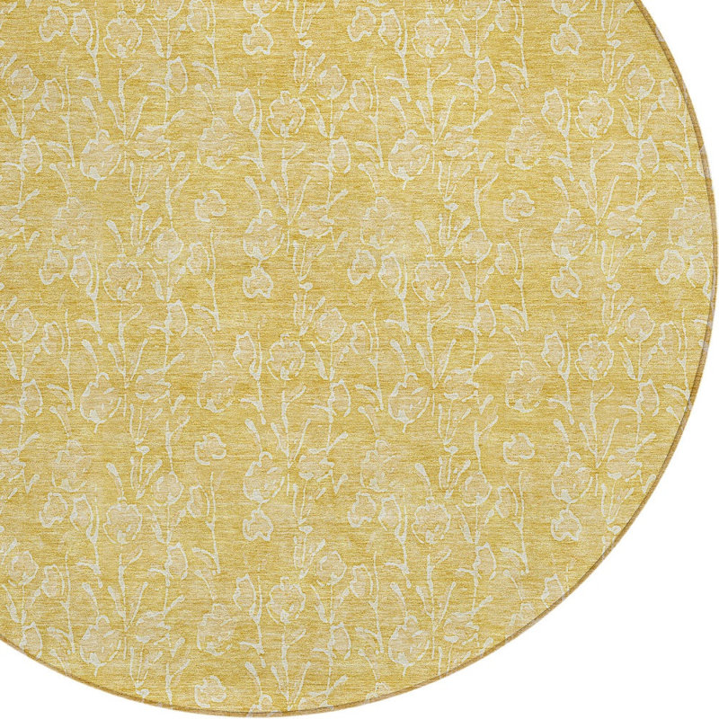 Tapis ivoire rond 8 po