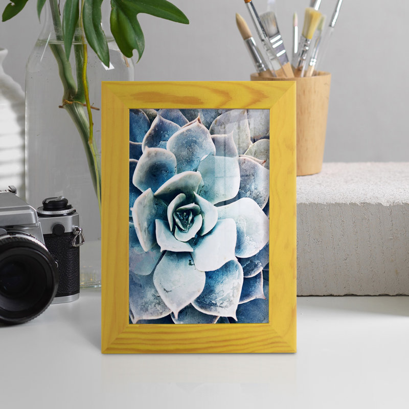Pastel Succulent Beauty III, encadré sur papier, H 6 po x l 4 po x P 1 po, Jaune