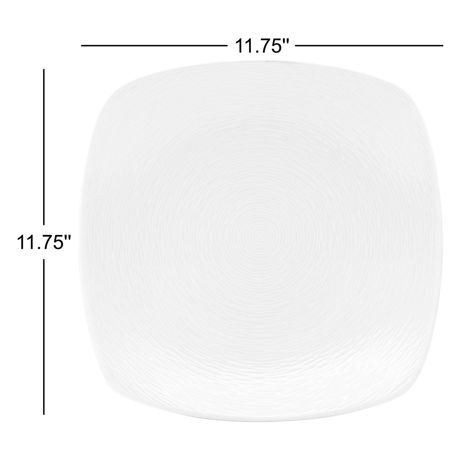 Noritake Colorscapes Swirl Square Porcelain Platter, White