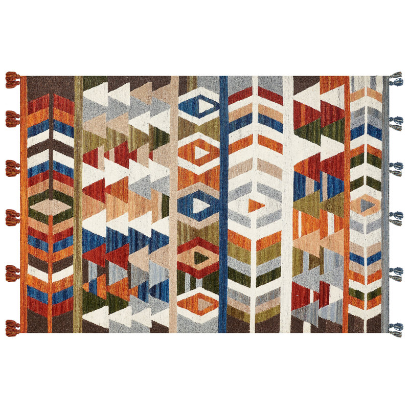 Montegue Geometric Wool Hand Woven Area Rug, Rectangle 160 x 230cm