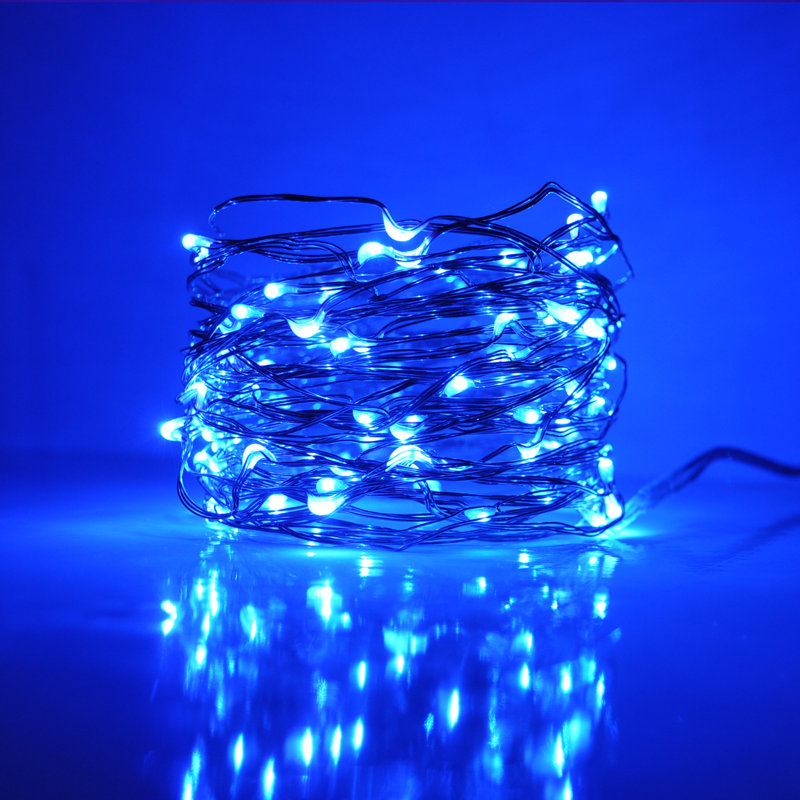 Geomar 33'' LED Fairy String Lights, Blue