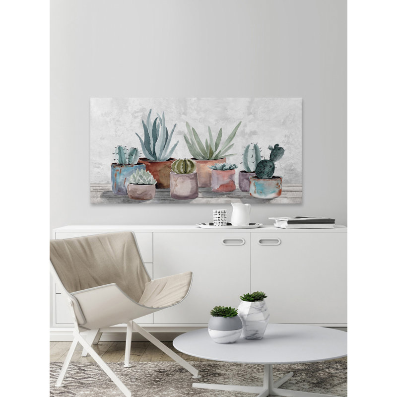 Reproduction «Succulents sains» sur toile tendue, H 12 po x l 24 po x P 1,5 po