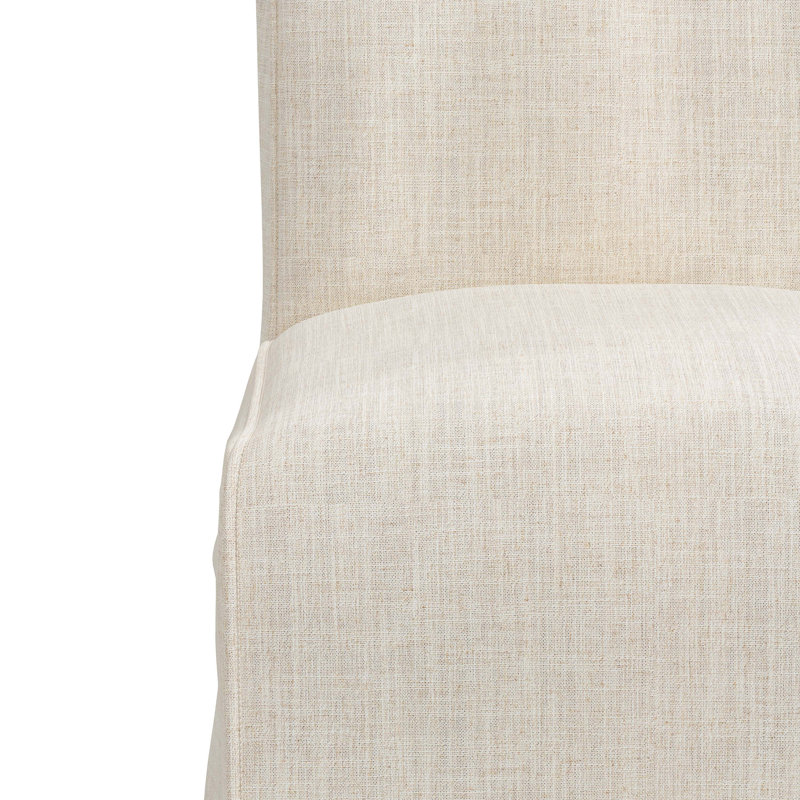 Chaise parsons rembourrée Sumatra, Lin classique talc