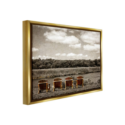 «Adirondacks Lake View Floater Frame» par Graffitee Studios sur toile